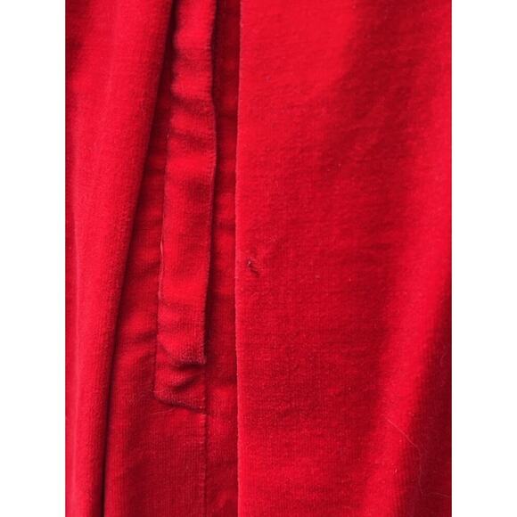Vtg Minx Modes 50s 60s Red Maxi Dress Velvet Belted Retro Glam Party Prom M ? - Picture 11 of 12